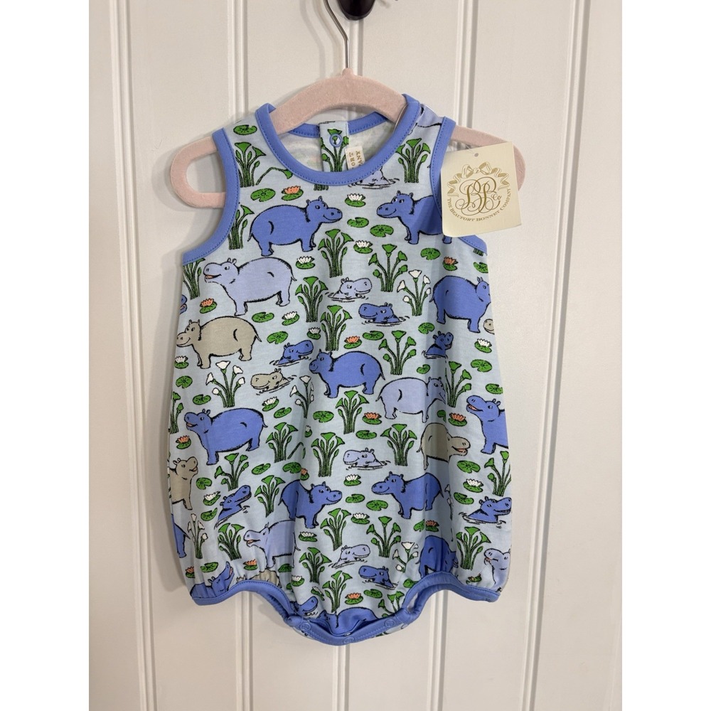 The Beaufort Bonnet Company Patton Play Bubble Bal Harbour Hippo 0–3M NWT